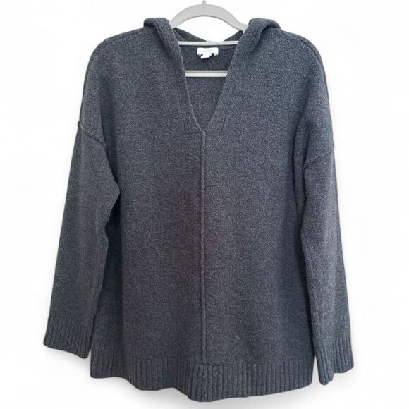 J. Jill PureJill Hooded Sweater Slate Blue Gray Small - Picture 8 of 8